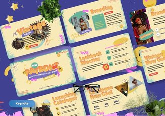 复古怀旧风格设计展示Keynote模板 - 顶尖PPT