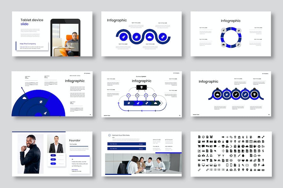 蓝色简约大气商业计划年计划总结项目合作推广通用keynote模板 - 顶尖PPT
