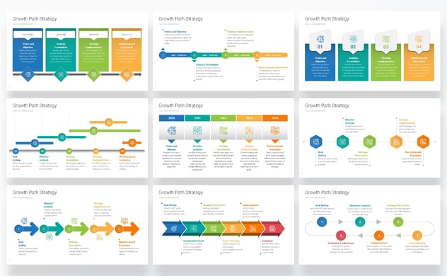 增长路径战略主题演讲keynote模板 - 顶尖PPT