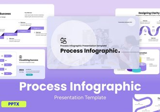 业务流程图时间轴步骤信息图表PPT模板 - 顶尖PPT