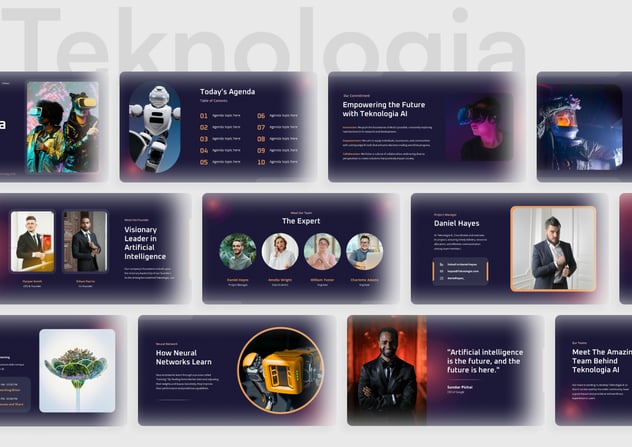 科技AI主题演讲keynote模板 - 顶尖PPT