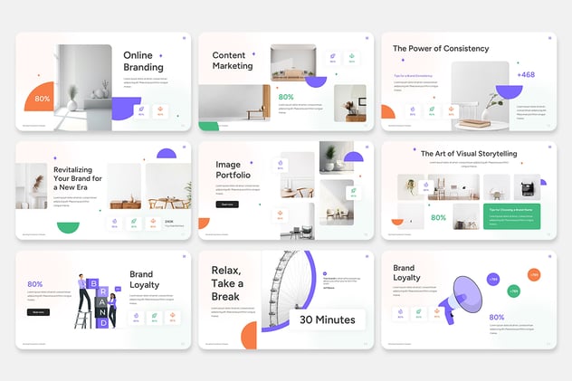 新拟态设计企业品牌展示PPT模板 - 顶尖PPT