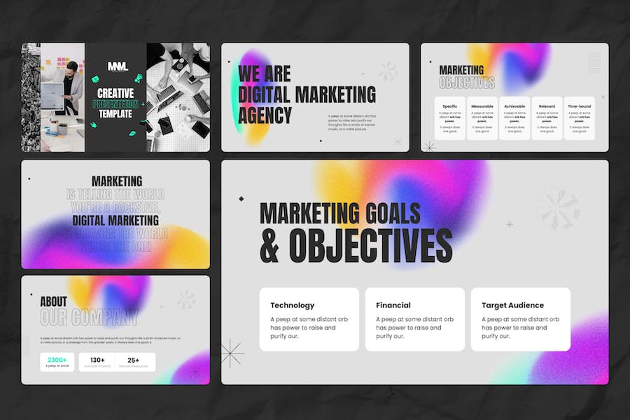 酷炫数字营销keynote模板 - 顶尖PPT