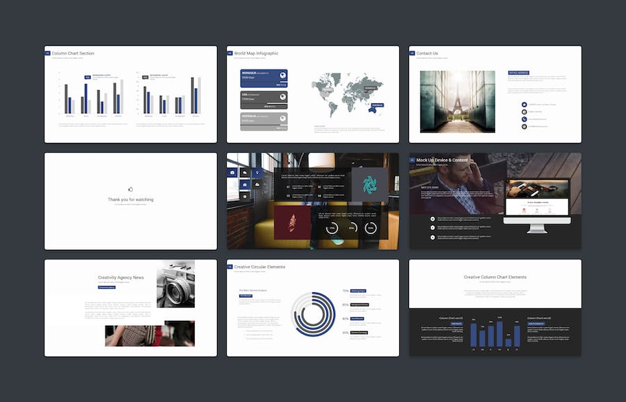 扁平化简约国外商务商用多用途PPT模板 - 顶尖PPT