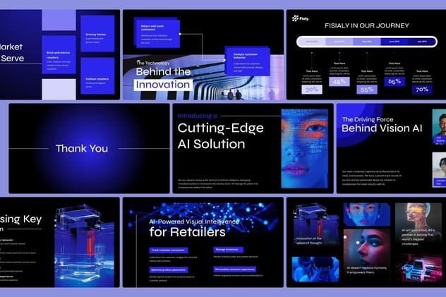 AI创新技术发布会PPT模板 - 顶尖PPT