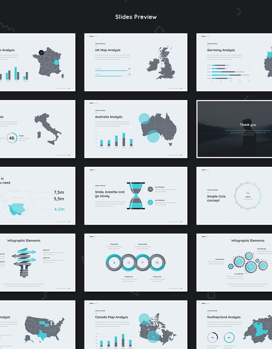 业务合作商业融资项目数据分析通用PPT模板 - 顶尖PPT