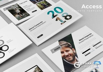 30页创意斜切图形商务多用途keynote模板 - 顶尖PPT