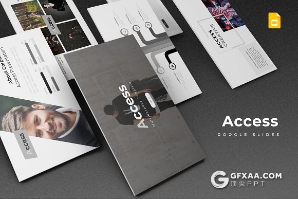 30页创意斜切图形商务多用途Google Slides模板 - 顶尖PPT