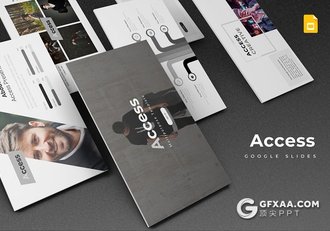 30页创意斜切图形商务多用途Google Slides模板 - 顶尖PPT