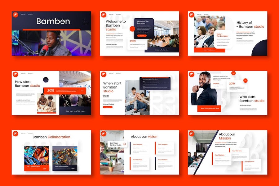 国外商务风格企业团队展示年终总结计划keynote模板 - 顶尖PPT