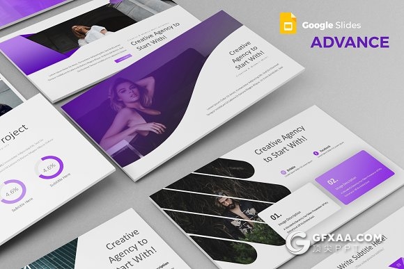 30页5种主题配色创意风格多用途google slide模板 - 顶尖PPT