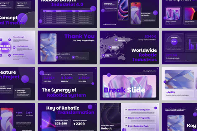 机器人创新AI人工智能PPT模板 - 顶尖PPT