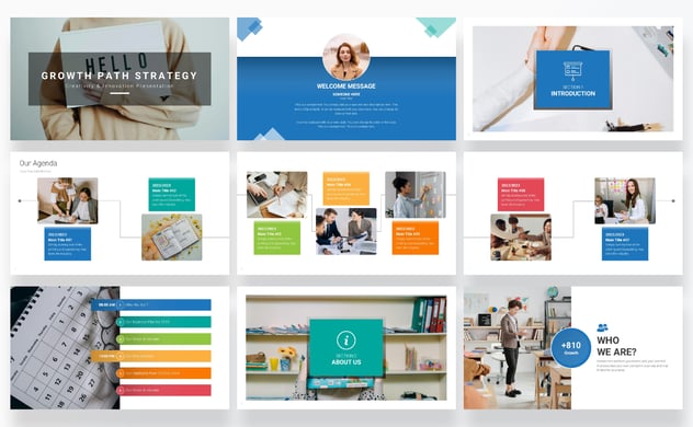 增长路径战略主题演讲keynote模板 - 顶尖PPT