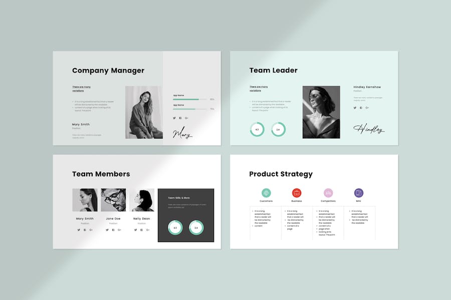 清新简约风格工作总结公司介绍PPT模板 - 顶尖PPT