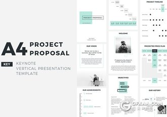56页A4规格极简商务风格keynote模板 - 顶尖PPT