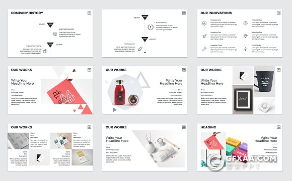 60页简约风格信息展示keynote模板 - 顶尖PPT