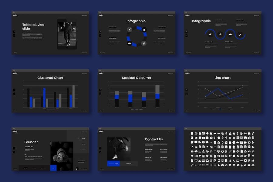统一品牌商务企业服务介绍Keynote模板 - 顶尖PPT