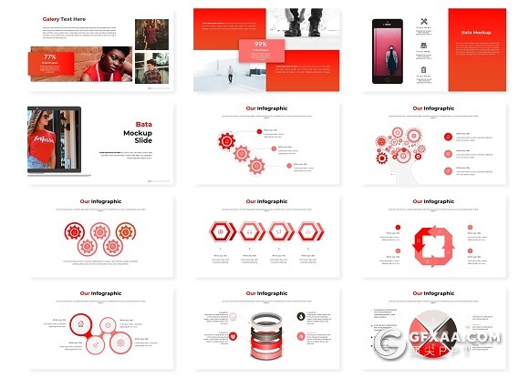 30页5种配色企业团队介绍通用keynote模板 - 顶尖PPT