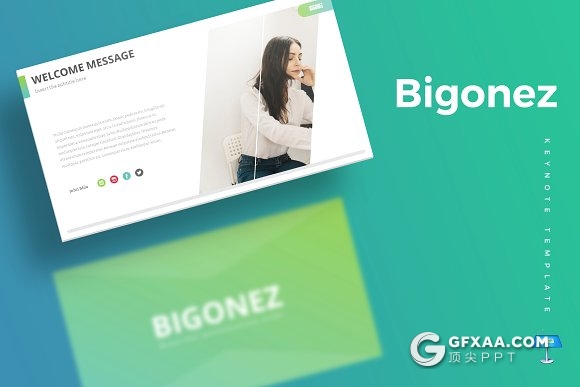 30页渐变色系欧美商务风格keynote模板 - 顶尖PPT