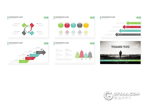 30页渐变色系欧美商务风格keynote模板 - 顶尖PPT