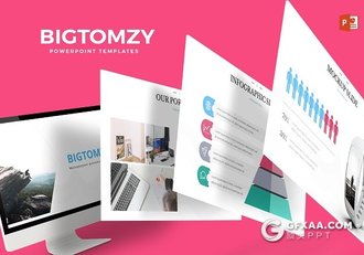 30页5种配色商务数据图形图表PPT模板 - 顶尖PPT