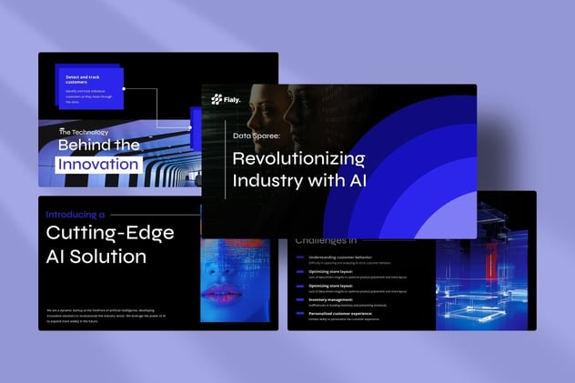 AI创新技术发布会PPT模板 - 顶尖PPT