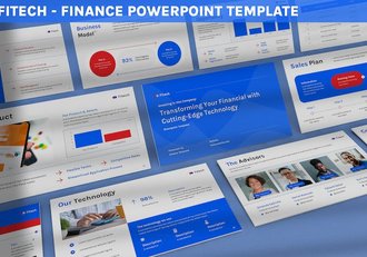 财务公司会计事务所数据汇报PPT模板 - 顶尖PPT
