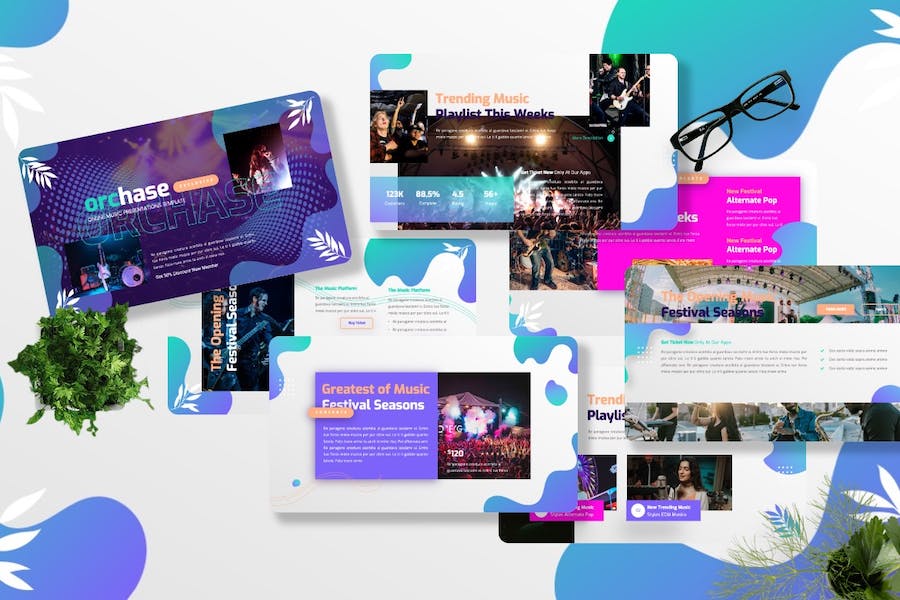 音乐在线平台品牌推广Keynote模板 - 顶尖PPT