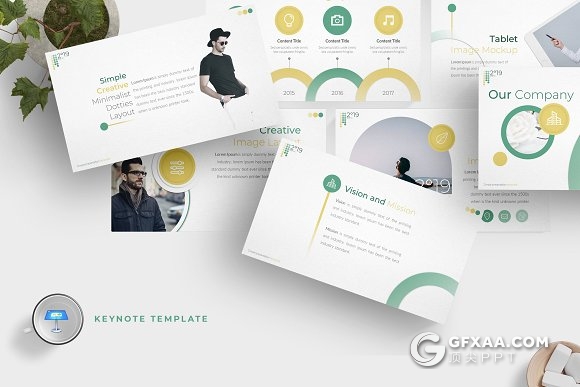 2019年欧美商务工作总结新年计划keynote模板 5种主题配色 - 顶尖PPT