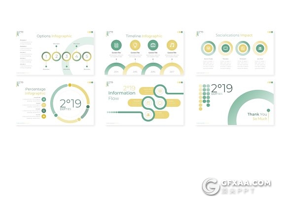 2019年欧美商务工作总结新年计划Google Slides模板 5种主题配色 - 顶尖PPT