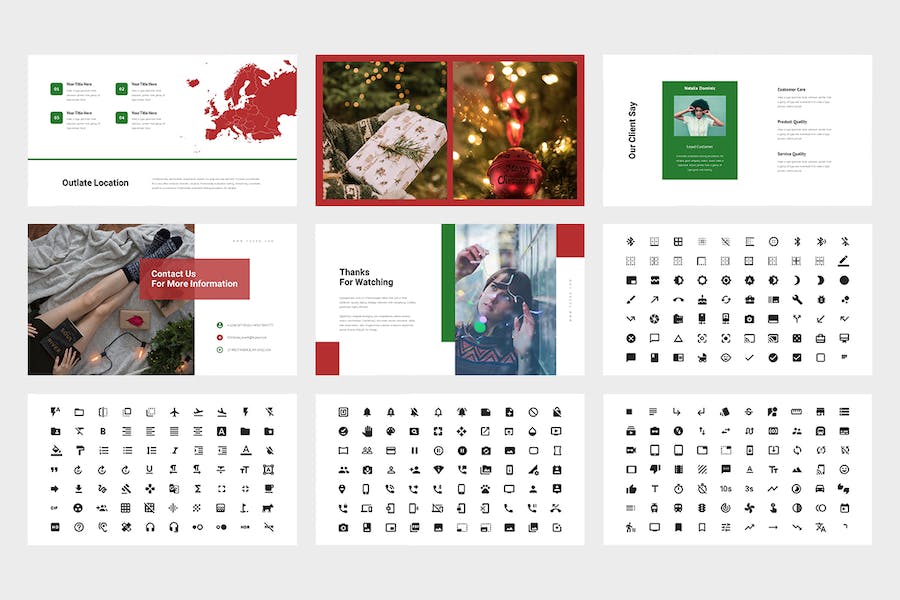 圣诞节活动推广营销宣传Keynote模板 - 顶尖PPT