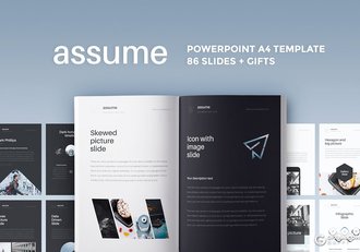 88页A4规格简约大气欧美风格PPT模板 - 顶尖PPT