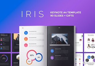 90页A4规格商务简洁风格keynote模板 - 顶尖PPT