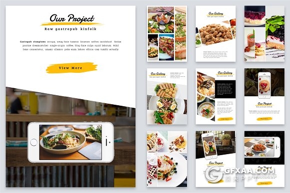 80多页A4餐饮美食介绍展示PPT画册模板 - 顶尖PPT