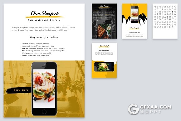 80多页A4餐饮美食介绍展示PPT画册模板 - 顶尖PPT