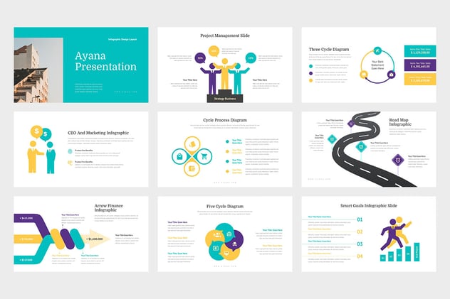 商务信息图形keynote模板 - 顶尖PPT