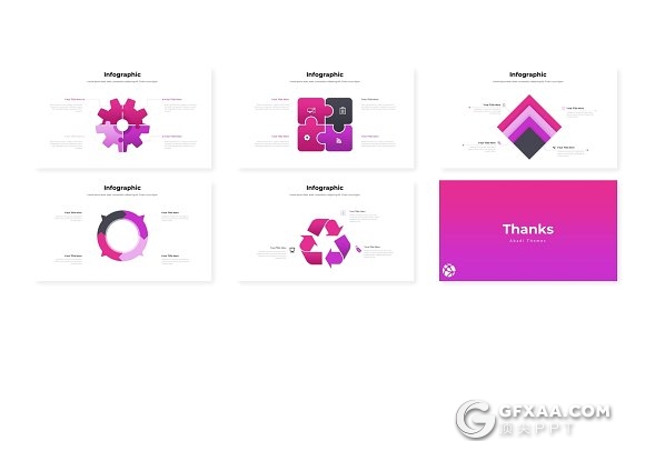 30页5种配色精美图形设计总结计划PPT模板 - 顶尖PPT