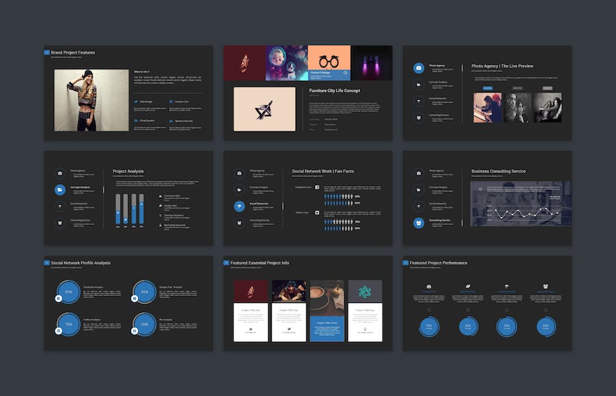 扁平化简约国外商务商用多用途PPT模板 - 顶尖PPT