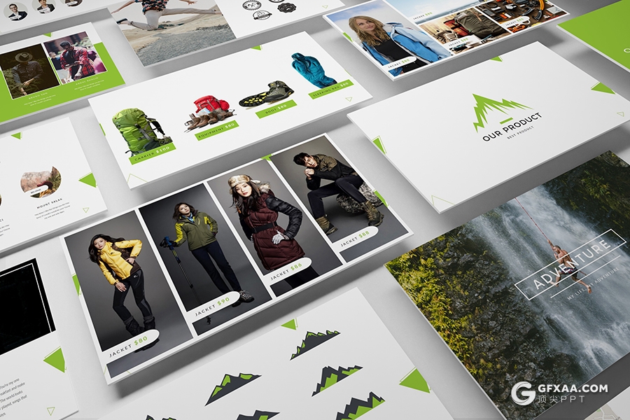 77页户外运动产品展示推广keynote模板 - 顶尖PPT