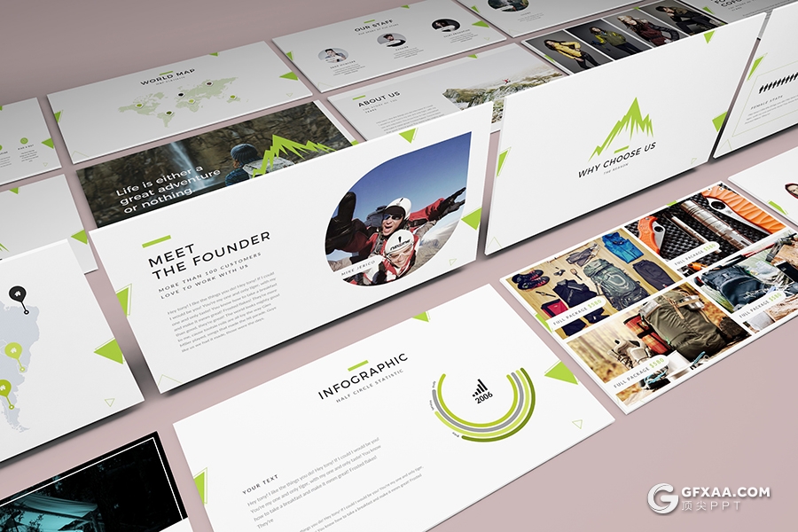 77页户外运动产品展示推广keynote模板 - 顶尖PPT