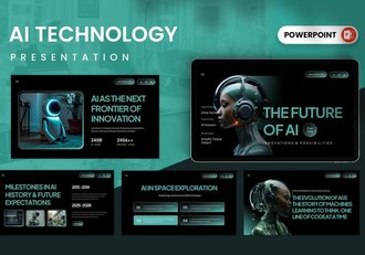 人工智能技术科技创新应用方案PPT模板 - 顶尖PPT