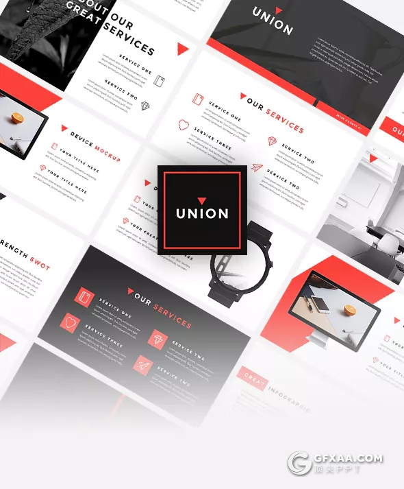 84页扁平化高端大气商务年终总结PPT模板 - 顶尖PPT