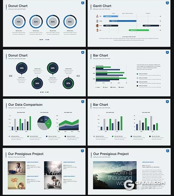 36页商务工作总结汇报keynote模板 4种主题配色 - 顶尖PPT