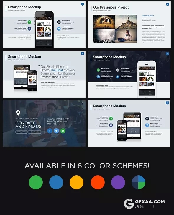 36页商务工作总结汇报keynote模板 4种主题配色 - 顶尖PPT