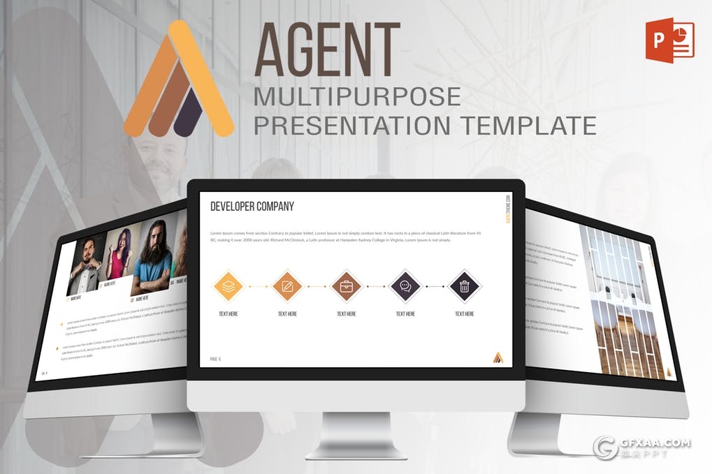 32页5种配色创意商务卡通人物通用PPT模板 - 顶尖PPT