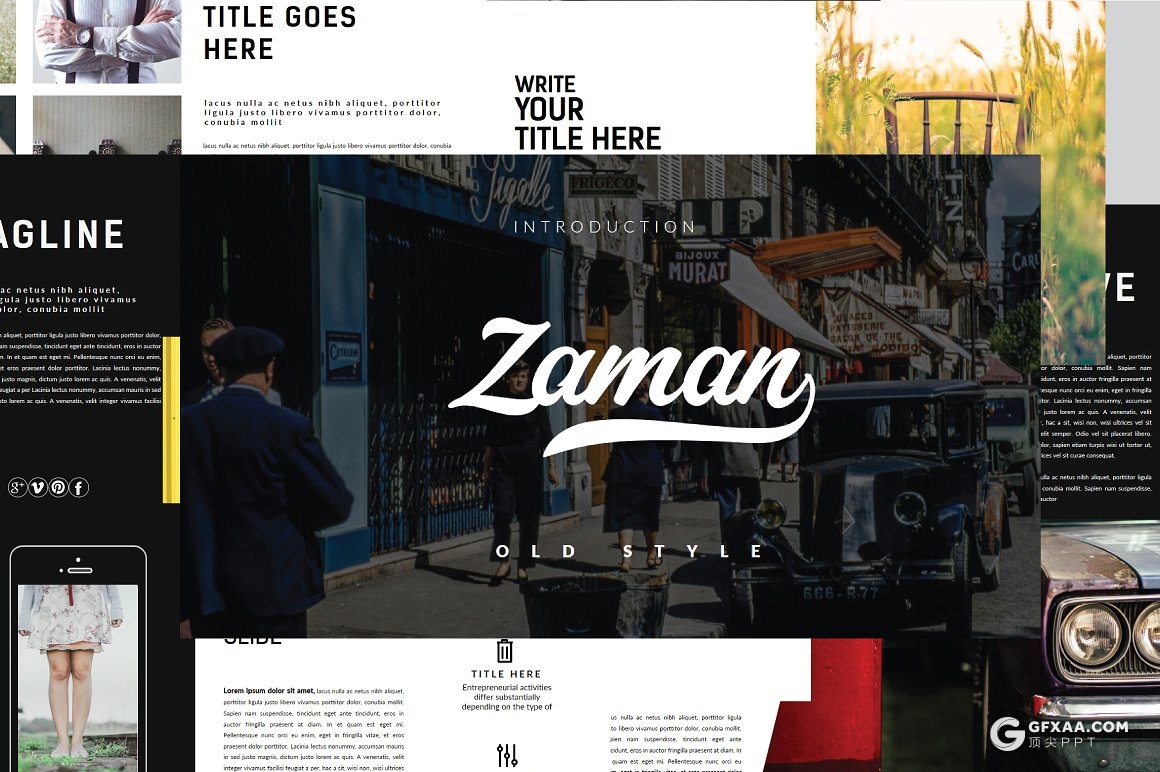 69页简约风格摄影图片展示PPT模板 - 顶尖PPT