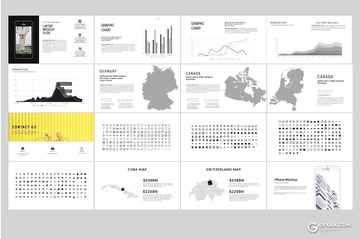 69页简约风格摄影图片展示PPT模板 - 顶尖PPT