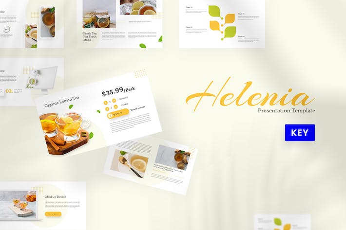 茶饮品牌主题活动宣传汇报Keynote模板 - 顶尖PPT