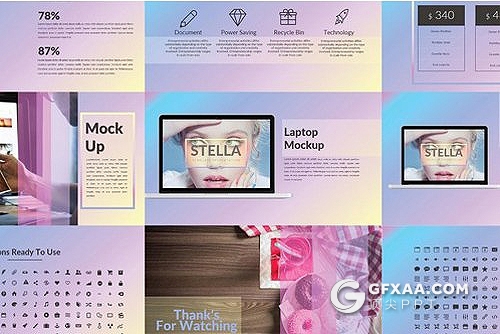 50页时尚流行风格个人写真照片展示PPT模板 - 顶尖PPT