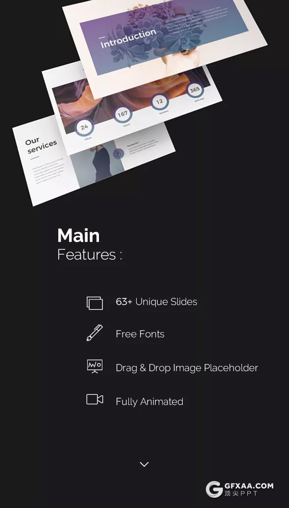 63页欧美简约大气团队介绍PPT模板 - 顶尖PPT